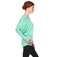 thumbnail image 3 of Moa Collection Women's Relaxed Fit Tunic Top Dolman Sleeve Knit Casual Style, 3 of 4