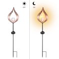 thumbnail image 3 of Flame Iron Light Hollow Diseño Paisaje Solar Spike Light Para Jardín Serendint HA020295-00, 3 of 6