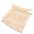 thumbnail image 4 of Bolsa de malla de algodón ecológica, 10 piezas de 16x16 cm, ideal para cosméticos y uso en casa o viajes, color beige., 4 of 6