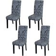thumbnail image 1 of Dining Chair Cover Set Stretch Dining Chair Slipcovers Removable Washable Chair Protector Covers for Dining Room Home Wedding Banquet Party Hotel (Printed 02, 4 Pack), 1 of 8