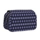 thumbnail image 1 of Disketp Purple and Blue Squares Estuche de Lápices de Doble Capa con Tapa Abatible y Cremallera, Organizador Escolar para Adolescentes y Adultos, 1 of 7