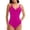 swimsuit 133#Hot Pink, variant on WAYUTE Womens One Piece Swimsuits Push Up Underwire Rash Guard Ruched High Waisted Tummy Control Bathing Suit