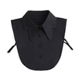 thumbnail image 5 of Black Half Shirt Blouse Top Collar, Soft Decorative Mock Neck Stylish Detachable, 5 of 7