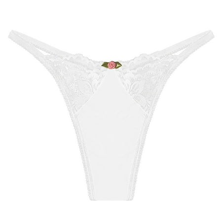 Women s Panties Underwear White Lace Thong Cheeky Underwear for Women S