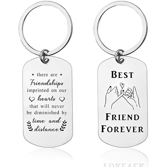 Encouragement Friendship Gifts for Best Friends Birthday Christmas Gifts for Teen Boys Girls Long Distance Gifts for Women Men Promise Gifts for Him Her Best Friend Forever Keychain for Besties
