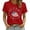 Red, variant on Women's Tops T-Shirts Relaxed Fit Graphic Eye Catching Print Casual Trendy Shirts