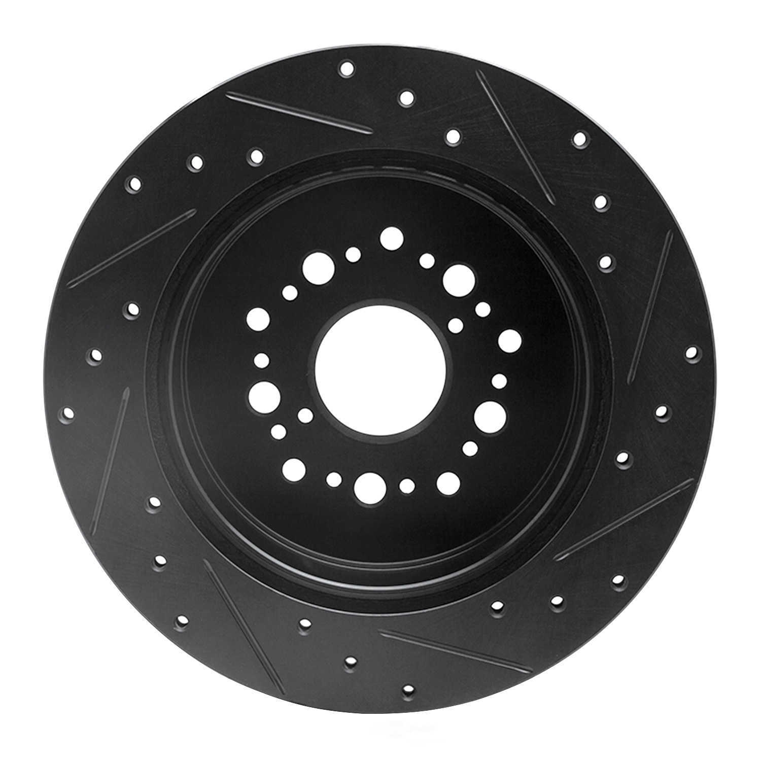 Dynamic Friction Company 633-75006L DFC Brake Rotor - Drilled And Slotted - Black