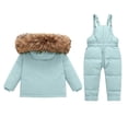 thumbnail image 7 of BXJX Girls Snowsuit 2 Piece Sets, Hooded Waterproof Skiing Warm Snow Jackets and Bib Pants Sets Green Size 3-4 T, 7 of 7