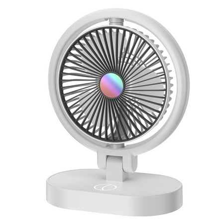 

SSBSM Cooling Fan 4 Wind Speeds 3-Gear Light 3 Large-Blade Large Capacity Battery Rotatable Type-C Air Cooler Dorm Accessory