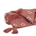 thumbnail image 4 of Parkland Collection Niko Pink Stripes and Dots Cotton Throw Blanket, Decorative Couch Throw, 50 x 60 in, 4 of 4