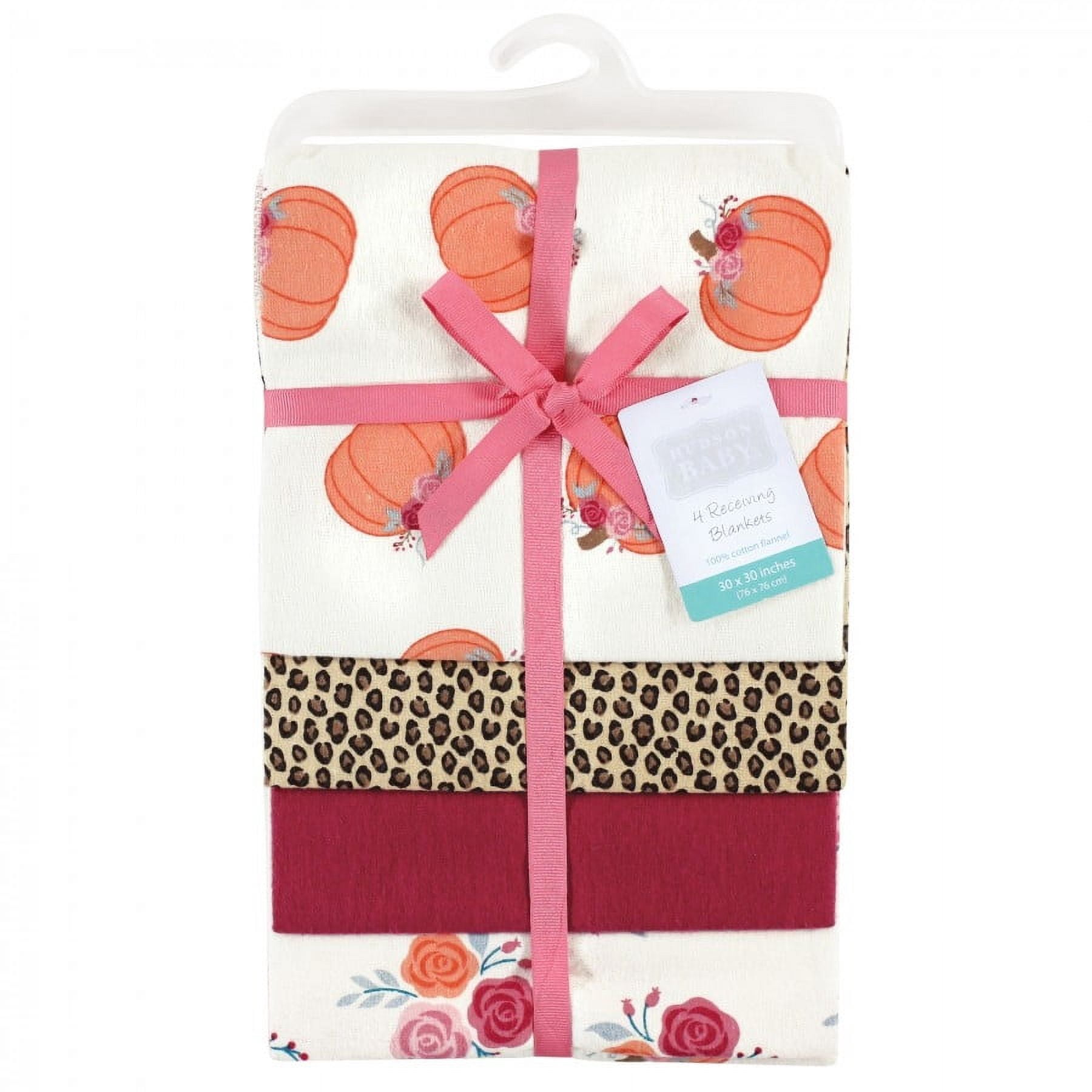 Hudson Baby Unisex Baby Cotton Poly Flannel Receiving Blankets, Cutest Pumpkin, One Size