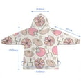 thumbnail image 7 of Pink Football Blanket Hoodies for Kids 6-13YR Oversize Wearable Blanket Hoodies for Boys Girls Teens, 7 of 7