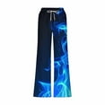 thumbnail image 4 of YLSDY Mens Pajama Pants Soft Comfy Pajama Bottom with Pockets Blue Flame Sleep Pant Mens Drawstring Lounge Pant Blue L, 4 of 5