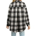 thumbnail image 3 of Fantaslook Womens Plaid Flannel Shirts Long Sleeve Button Down Blouses Tops, 3 of 5