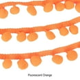 thumbnail image 4 of Naiovety Adorno decorativo fácil de usar para diversas manualidades Cinta con flecos de bolas con adornos de pompones de 5 yardas Encaje de Decoración del hogar Naranja fluorescente, 4 of 6