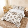 thumbnail image 2 of Erosebridal Hippie Geometric Queen Comforter Set, Beige Brown Aesthetic Aztec Bedding Comforter Set, Reversible 3pcs, 1 Comforter and 2 Pillowcases, 2 of 6