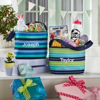 Personalized Easter Stripes Tote-Available in Blue or Green