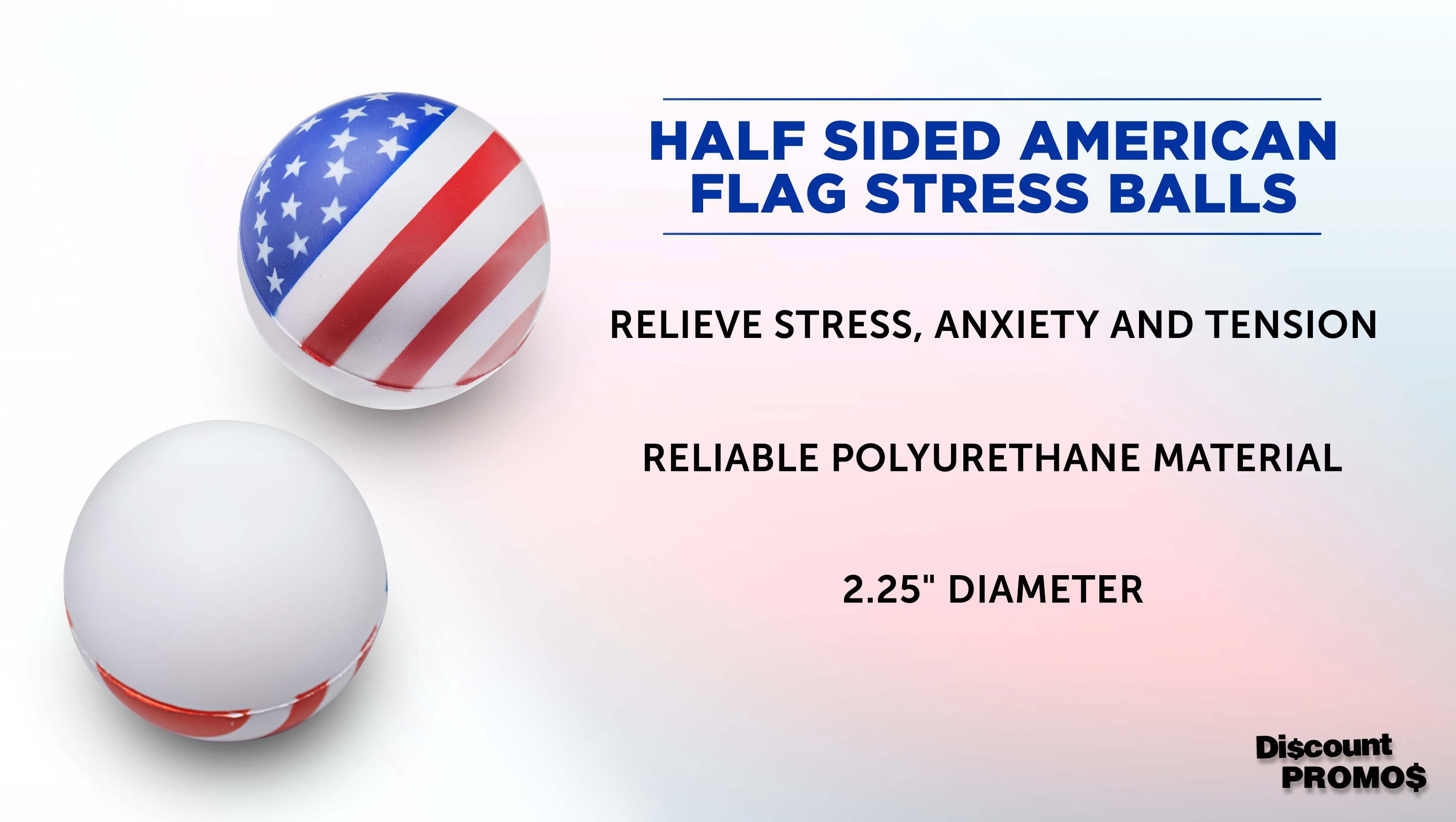 10 American Flag Stress Balls Pack - Round, Stress Reliever, Hand Therapy, Lightweight - USA Flag