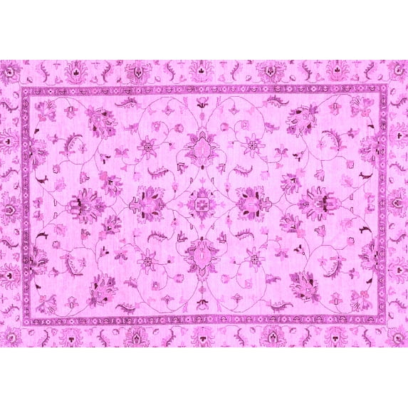 Ahgly Company Indoor Rectangle Oriental Purple Traditional Area Rugs, 2' x 4'