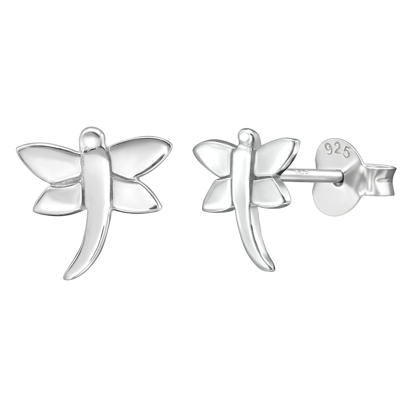 Diamond2Deal 925 Sterling Silver Rhodium Plated Cubic Zirconia Seahorse Post Earrings
