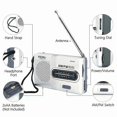 thumbnail image 4 of Portable AM FM Radio - Mini Radio with Telescopic Antenna and Headphone Jack, Stereo Speaker Receiver Music Player, 4 of 4