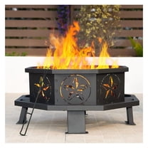 32 Inch Octagonal Outdoor ,Wood Burning with Fire ,Firepits for Outside ,Camping,Backyard, Garden,Patio