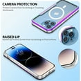 thumbnail image 6 of ELEHOLD Rugged Magnetic Case for iPhone 16,Hard PC Clear Back Aluminium Alloy Silicone Bumper Frame Compatible with Mag Safe Translucent Clear Shockproof Protective Case, Rainbow, 6 of 8