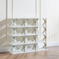 thumbnail image 4 of VECELO 5 Tier Shoe Rack, K-shaped Foldable Shoe Shelf Without Assembly, Space-Saving Shoe Storage Organizer for Bedroom, Living Room, Entryway, Gray, 4 of 6