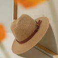 thumbnail image 4 of Panama Hat Straw Weaving UV Protection Men Women Foldable Anti Sun Cap for Beach, 4 of 10