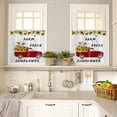 thumbnail image 4 of Farm Fresh Window Curtain Set with Tiers and Valance, 3 Pieces Rod Pocket Valances Retro Red Turck Pull Milk Cow Sunflower Window Treatment Semi Sheer Kitchen Bedroom Farmhouse Decor (52" W x 18" L), 4 of 5