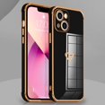 thumbnail image 2 of Compatible with iPhone 13 Case for Women Girls, Cute Heart Design with Luxury Plating Bumper, Soft TPU Shockproof Back Cover with Full Camera Protection for iPhone 13 Phone Case, Black, 2 of 13