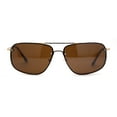 thumbnail image 2 of Airforce Mens Narrow Rimless Exposed Lens Officers Sunglasses Gold Brown, 2 of 4