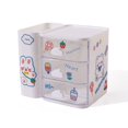 thumbnail image 4 of Contenedores de lápices de escritorio en la nube, papelería para estudiantes, caja de almacenamiento con múltiples compartimentos y cajones, caja de almacenamiento multifuncional para oficina, 4 of 5