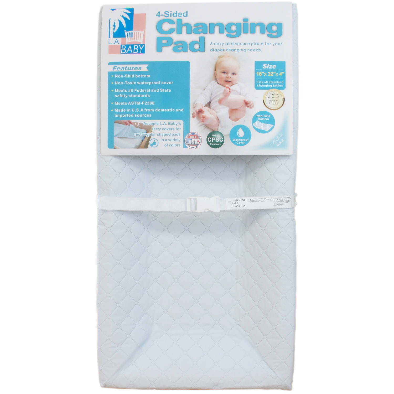 LA Baby 30" 4Sided Waterproof Changing Pad