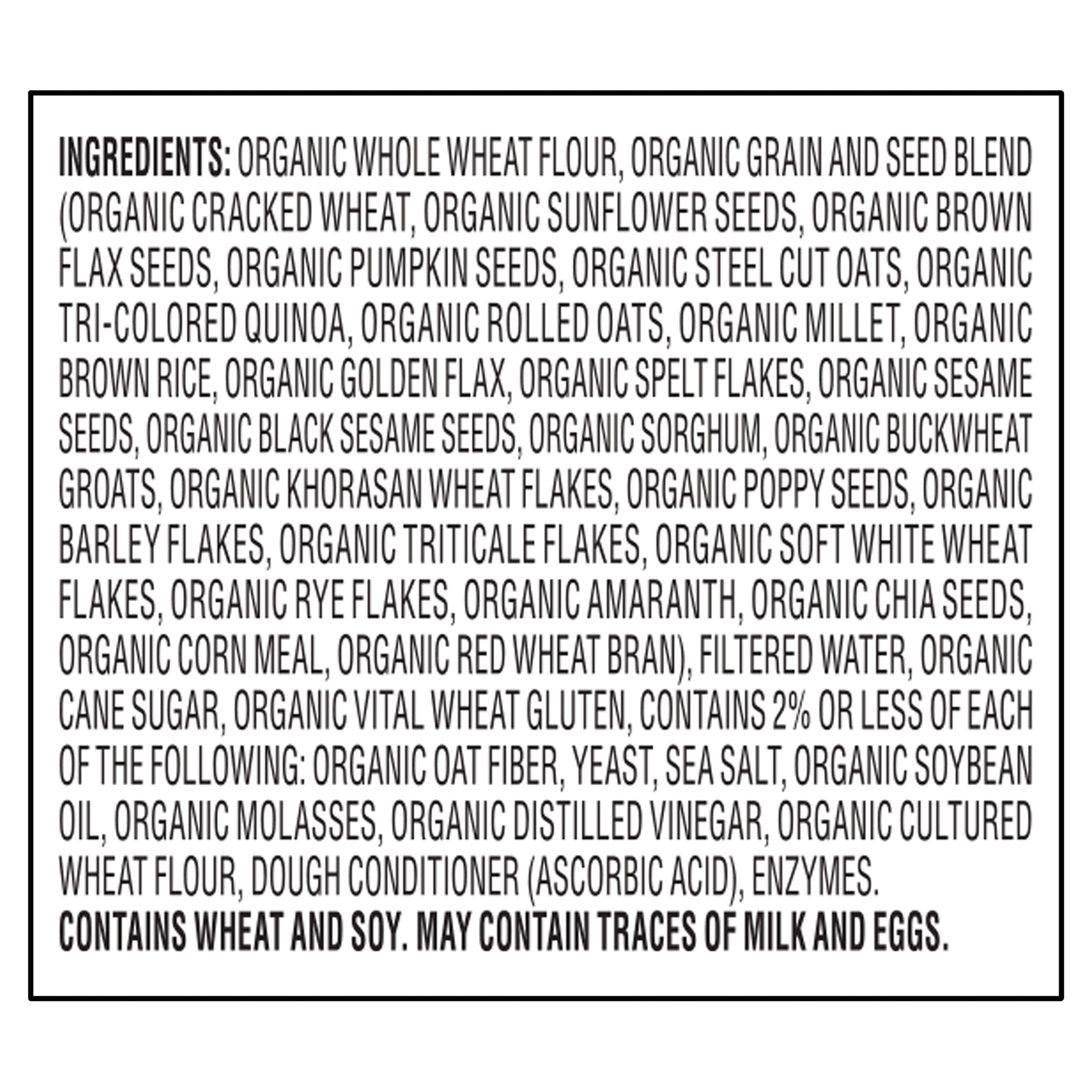 Great Value Organic Multi-Grain & Seeds Thin-Sliced Bread, 20 oz