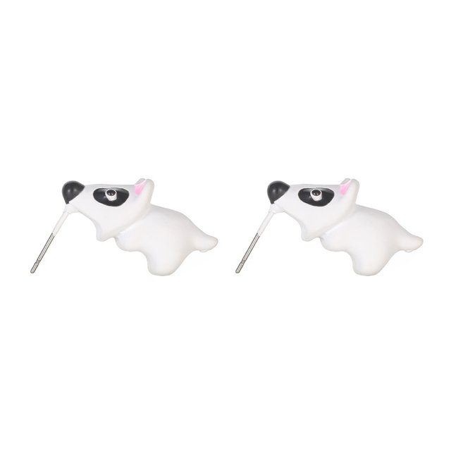 CH1695-Black y blanco perro moda pendientes animales creativos aleación personalizada dibujos animados estilo lindo Corgi pendientes para mujer ANGGREK Otros