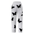 thumbnail image 4 of Pantalon Décontracté Pliable Extensible à Poches Imprimé Mode Printemps et Été pour Femmes (5), 4 of 4