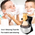 thumbnail image 4 of Support de Brosse à Raser & Ensemble de Bols Support de Brosse à Raser en Métal Bol à Savon Tasse en Plastique pour, 4 of 8