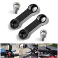 thumbnail image 2 of Motorcycle Mirror Extenders Motorcycle Rearview Adapter Mirror Riser Extender Black, 2 of 7