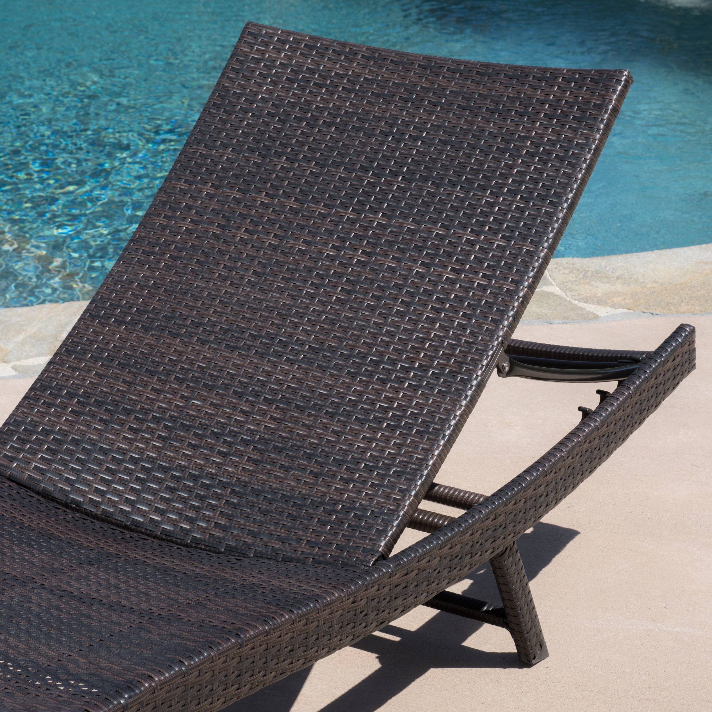 Anthony Wicker Chaise Lounger Set, Multibrown