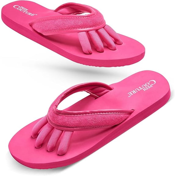 Pedicure Sandals for Women – Pedi Couture Flip Flops with Built-In Toe Separators, No Smudge Nail Drying, Comfortable Spa Slippers for Home & Salon