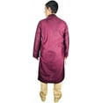 thumbnail image 4 of Bellisimo Fashion Men's Kurta Pajama Set Ethnic Wear Wine Large, 4 of 5