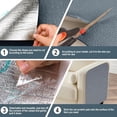 thumbnail image 5 of 2 count 39.4"X15.8"  Scratch Mat for Furniture and Wall Protectors, Trimmable Self-Adhesive  Scratch Pads, DIY  Scratcher for Covering  Tower and Couch Protector (Light Grey), 5 of 7