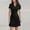 Black, variant on Naittoop Lapel V Neck Ribbed Knit Mini Dress for Women 2026 Slim Fitted Short Sleeve Pullover Sexy Bodycon Sweater Dresses