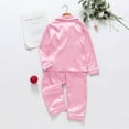 thumbnail image 5 of Fgnfyis Family Christmas Pajamas Matching Sets Solid Satin Long Sleeve Button Down Two Piece Pajamas Set Tops Pants Soft Sleepwear Nightwear, 5 of 8