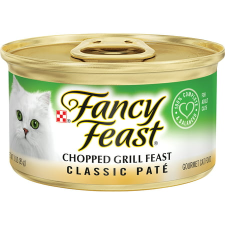 Fancy Feast Chopped Grill Classic Pate Wet Cat Food, 3 oz Can