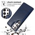 thumbnail image 2 of Decase for Samsung Galaxy S24 Ultra 2024 New Case Wallet,Ultra Thin Scratch-resistant Leather Cover Retro Shockproof Magnetic Clasp Card Case Shell p0for Galaxy S24 Ultra,Darkblue, 2 of 7