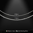 thumbnail image 6 of Tilo Jewelry Solid 925 Sterling Silver Diamond-Cut Cable Chain Necklace with Secure Spring-Ring Lock | 1.25mm - 16 Inch | Everyday Necklace for Women, Men, Unisex, 6 of 13