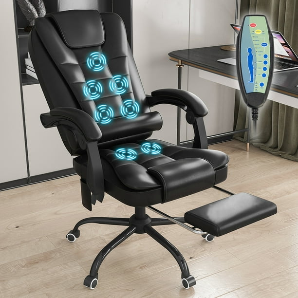 Hoffree Ergonomic Massage Office Chair Big & Tall Executive Vibrating