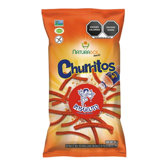 Churrito Naturasol cubierto con dulce en polvo sabor Miguelito 210 g